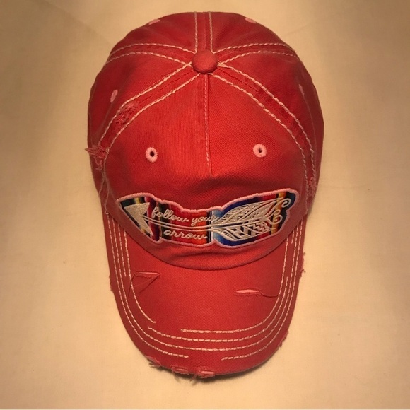 Kbethos Vintage Adjustable Follow Your Arrow Distressed Cap main image 6